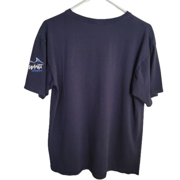 Sea World Sting Ray Roller Coaster Graphic Tee Short Sleeve Black Blue Large - Picture 3 of 14